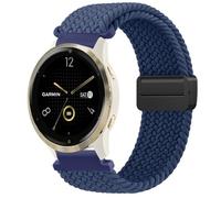 18mm Braided Nylon Bands for Garmin Venu 3S / Venu 2S / Vivoactive 4S / Vivomove 3S / Forerunner 265s Watch Bands, Quick Release Braided Stretchy Nylon Replacement Wristband Strap for Garmin