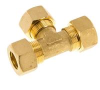 18mm Brass Tee Compression Fitting 67 Bar DIN EN 1254-2