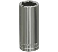 18mm Chrome Plated Deep Drive Socket - Durable 3/8" Square Drive Tool For Professionals