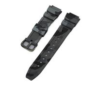 18mm Compatible With Casio W-218H AE1200/1000W/1300 W-800H 216H 735H Soft Rubber Watchband Silicone Sport Sweat-proof Watch Strap Bracelet(Camouflage Grey,18MM_BLACK BUCKLE)