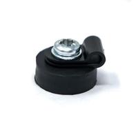 18mm dia x 6mm high Rubber Coated Cable Holding Magnet With 3.1mm Cable Clip (Black) - 1.6kg Pull (Pack of 2)