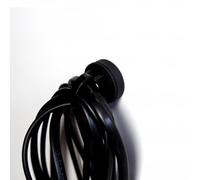 18mm dia x 6mm high Rubber Coated Cable Holding Magnet With 4mm Hole Cable Tie Clip (Black) - 1.6kg Pull (Pack of 1)