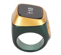 18mm Electronic Counter, Rechargeable Intelligent Finger, 0.49in Digital Display Step Counting with Vibration Reminder, Fit for Android & iOS (Green)