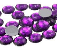 18mm Flat Back Round Acrylic Rhinestones Jewels Plastic Gems Embelishments for Cosplay/Costumes Jewelry Making - 30 Pieces (Purple Ametyst A06)