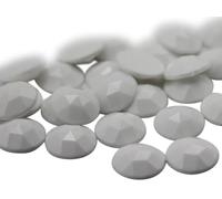 18mm Flat Back Round Acrylic Rhinestones Jewels Plastic Gems Embelishments for Cosplay/Costumes Jewelry Making - 30 Pieces (White Chalk .WHT)