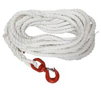 18mm Gin Wheel Rope Staple Spun Scaffolding Rope with Swivel Hook Scaffold Building Roofing (50 Metres)