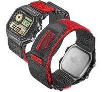 18mm Hook and Loop Nylon Replacement Watch Band Compatible with Casio Watch | Military-style Quick Release Strap for Casio AE-1000 AE-1100 AE-1200 AE-1300 AE-1500WH W-800H W-217 A158WA A-159WA B650 B640