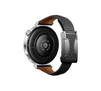 18mm Leather Strap Fit for Huawei Watch GT5 4 41mm Pro 42mm Women Slim Bracelet Accessories(Black,For Huawei GT 5 Pro 42mm)