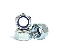 (18mm) M18 Nyloc Nuts Nylon Insert Nuts Locking Nuts Type T Steel Bright Zinc Plated Grade 8 - DIN 985 - (Pack of 5pcs)