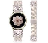 18mm Magnetic Braided Nylon Band Compatible with Garmin Venu 3S/Venu 4 41mm | Dressy Celtic Knot Metal Replacement Strap for Venu 2S/ Vivoactive 4S/ Vivomove 3S/ Forerunner 255s/265s Watch Band for Women