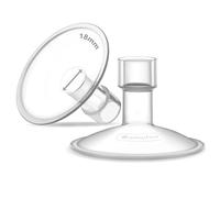 18mm Maymom MyFit Shields Saucer Series Compatible with Medela Breast Pump- PersonalFit, Freestyle, Harmony, Maxi, Freestyle Flex Connector; Connect to Maymom Widemouth/Narrow Connector, 2pcs