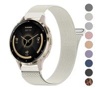 18mm Metal Bands for Garmin Venu 3S / Venu 2S / Vivoactive 4S / Vivomove 3S / Forerunner 265s Quick Release Stainless Steel Replacement Strap for Garmin Forerunner 255s/265s, One Size, Metal, Not a
