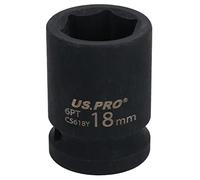 18mm Metric Shallow Impact Impacted European Style Socket 1/2" Drive 6 Sided