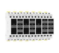 18mm Multimeter Single PhaseThree Phase Voltmeter Ammeter Frequency Meter LED Digital Display Detector 80-500VAC(1Phase V A Hz Meter)