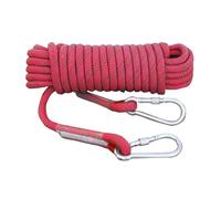 18mm Outdoor Climbing Rope 10M(32ft) 20M(66ft) 30M(98ft) 50M(164ft) 100M(328ft) 200M(656ft) Static Rock Climbing Rope with 2 Steel Hooks Rappelling Rope for Hiking Safety Escape Rope