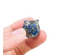 18MM Owl Decoration Epoxy Resin Natural Crushed Crystal Stone Desk Ornaments Home Garden Decoration