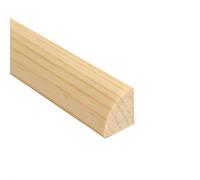 18mm Pine Quadrant Trim Quad Decorative Trim Moulding Flooring Edging Beading Wood (1, 90cm)