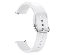 18mm Quick Release Watch Strap for Garmin Vivoactive 4S/ Vivomove 3S/ Venu 3S/ Venu 2S, Strap Sport Breathable Silicone Replacement Wristband for Forerunner 255S/255S Music/265S (White)