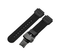 18mm Raised Lip Nylon Canvas Watch Band fit for Casio AE-1200WH SGW-300 AQ-S810W, Waterproof Replacement Strap