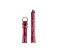 18mm Red Bright Genuine Leather Watch band Fit for Huawei GT5/pro 42mm 4,Pin/Butterfly Buckle(Bright burgundy-Rose gold A,For GT5/4 41mm)