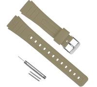 18mm Replacement Watch Band for Casio F-91W/F-84/F-94/F-105/A158/A168, Soft PU Watch Strap for Casio Men's Watch Bands (Brown)