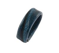 18mm Retaining Ring Loop Loops Hoop Genuine Leather Mock Croc Watch Strap Ladies Gent Blue Number of Loops 2