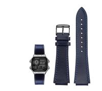 18MM Retro Genuine Leather Convex Mouth Watchband Fit for Casio AE1200 AE1300 A158W/A168 W-216H