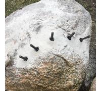 18mm Rock Splitting Wedges Set - 5-Piece Heavy-Duty Stone Splitter & Spacers for Granite, Marble, Concrete - Forged 40CrMo Alloy Steel, Heat-Treated