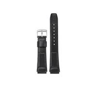 18mm Silicone Watch Band Fit for Casio AQ-S810W/S800W AE-1000W AE1200 SGW-400H/300H/500H W-735H W-216H MRW-200(Black-Silver B)