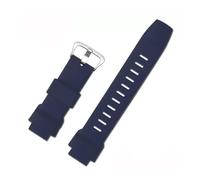 18mm Silicone Waterproof Watchband Fit for Casio PROTREK PRG-260/550/250/500/PRW-3500/2500/5100(Blue-silver)