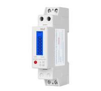 18mm Single Phase 1P 2 Wire Digital Wattmeter Power Consumption Analog Energy Meter AC 230V 50Hz LCD Electric Din Rail Mount(Digital backLight)