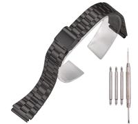 18mm Stainless Steel Replacement Watchband Compatible with Casio F-108WH AE1200WH A168WA A158WA LA670WGA A700W Women's and Men's Watch Accessories (Black3)