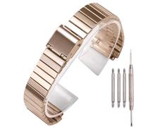 18mm Stainless Steel Replacement Watchband Compatible with Casio F-108WH AE1200WH A168WA A158WA LA670WGA A700W Women's and Men's Watch Accessories (Rosegold1)