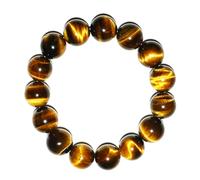 18mm Tigers Eye Bracelet for Men Women | Natural Handmade Yellow Brown Golden Prosperity Confidence Solar Plexus Chakra Crystal Jewelry for Large Beads Enthusiast & 3XLarge 9.5-10.5" Wrist