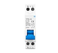 18MM TPN 1P+N Circuit Breaker MCB 6A 10A 16A 20A 25A 32A Din Rail Mounting Miniature Household Air Switch EKFBQBGW(32A)