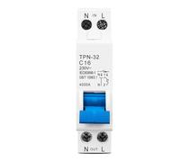 18MM TPN 1P+N Mini Circuit Breaker MCB 6A-32A Din Rail Mounting Household Air Switch 1Pcs(6A)