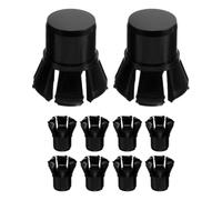 18mm Tube Plug Plastic Insert 10pcs for Speaker and Music Stands | Black round Stopper, Tight Grip inside Pipe, Livehouse Setups and Rehearsal Rooms, Replacement Part