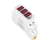 18mm Voltage Meter Ammeter AC 40-500V 220V 380V Single Three Phase Display Detector 1pcs(TO-3V)