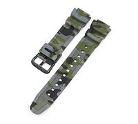 18mm Watch Band AQ-S810W AE-1000W AE-1200/1300 SGW-300 Strap Men Camouflage Silicone Rubber Wrist Bracelet Accessories Fit for Casio Watch Strap (Color : Khaki Black, Size : 18mm) Full of stars