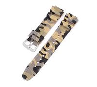 18mm Watch Band AQ-S810W AE-1000W AE-1200/1300 SGW-300 Strap Men Camouflage Silicone Rubber Wrist Bracelet Accessories Fit for Casio Watch Strap (Color : Khaki Black, Size : 18mm)