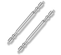 18mm Watch Spring Bar Pins | Sold as Pair | 1.8mm Diameter | Stainless Steel | Double Flange Barrel Shaped Pins | Premium Replacement Set for Watch Straps & Bracelets (18 mm)