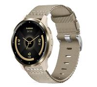 18mm Wear-Resistant Nylon Band Compatible with Garmin Venu 3S/2S/Vivoactive 4S/Vivomove 3S, Rugged Nylon Quick Release Farbic Strap Wristband for forerunner 265S/255S/Fossil Women's Gen 6/5E 42mm