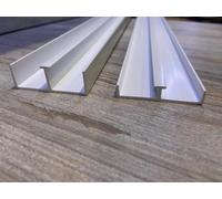 18mm White Plastic Sliding Door Track Set to Suit 18mm Door/Panel (White, 3' (915mm) Long)
