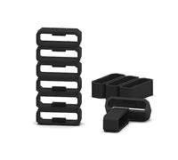 (18mm, White) SNQTV-10pcs Silicone Replacement Secure Rings Watch Strap Fasteners Band Keepers Strap Loops Compatible With Garmin Watch