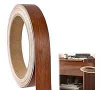18mm Worktop Edging Caulk Tape, 10m Plastic Skirting Board Roll Golden Teak Wood Grain Tape, Self Adhesive Wood Wall Molding Trim 18mm in Width, Stair Nosing Coving Decor for Home Cabinet Shelves