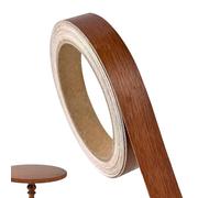 18mm x 10m Melamine Edging Tape, Walnut Self-Adhesive Wood Veneer Edging Strip, Kitchen Worktop Edging Strip, Pre Glued Edge Banding for Cabinet Desk Shelves Furniture Worktop Restoration Trim Kit
