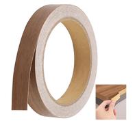 18mm x 10m Walnut Edging Tape Self-Adhesive Melamine Veneer Edge Banding No Ironing Needed for Worktops Furniture & MDF Panels Heavy Duty Wood Repair Tape 10m Roll Long Brown