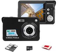 18MP Megapixel Digital Camera with 2.7" LCD Screen, Rechargeable Battery, HD Photo and Video for Indoor, Outdoor Photography for Adults, Kids (Camera Kit, Black)