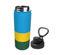 18oz Flag of Rwanda Printed Water Bottle, Keeps Drinks hot or Cold, Suitable for Running, Mountaineering, Cycling, and Outdoor Hiking.