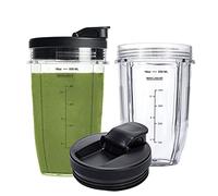 18OZ Replacement Cups Compatible with Ninja Nutri BN401, SS101, BN400, BN800, BN801 Blender, with Upgraded Sip and Seal Lids- Convenient to Drink Directly.(2 Pack)